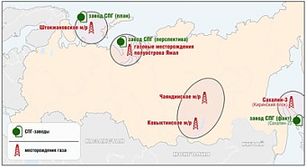 Карта заводов спг в россии