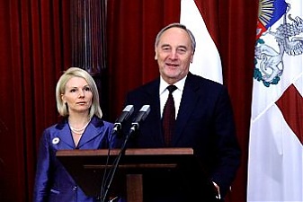 Dace Seisuma and Andris Berzins. Photo: president.lv