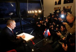 Andris Berzins opens a Latvian Honorary Consul in Krakow, 17.02.2012. Photo: president.lv