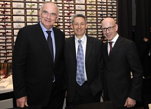 President of GEFCO Yves Fargues, director of GEFCO in Central and Eastern Europe and Central Asia Christian Zbylut and Chairman of the Board of SRR Evgueni Slobine at the presentation of the joint venture EMMA. Riga, 29.03.2011.