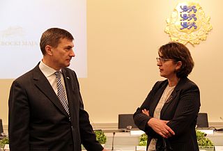 Andrus Ansip and Maia Panjikidze. Tallinn, 30.01.2013. Photo: valitsus.ee 