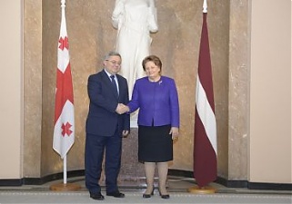 David Usupashvili and Laimdota Straujuma. Riga, 18.01.2015. Photo: flickr.com