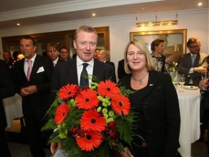 Honorary Member Bertolt Flick and Maren Diale-Schellschmidt, CEO of the German-Baltic Chamber of Commerce.